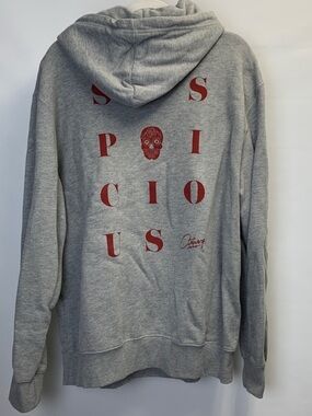 Suspicious Antwerp ‘The Playground’ Skull Hoodie Gray Size XXL